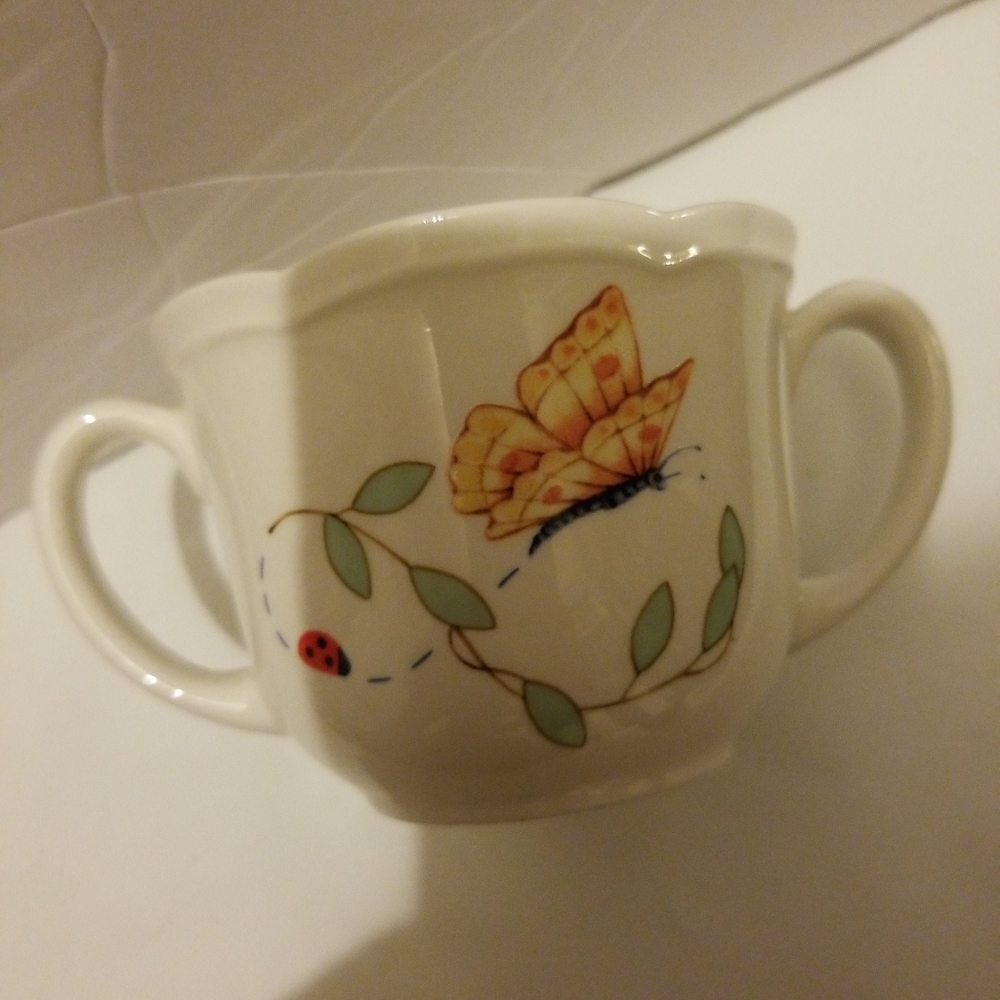 Lenox Butterfly Meadows Double Handle Baby Cup